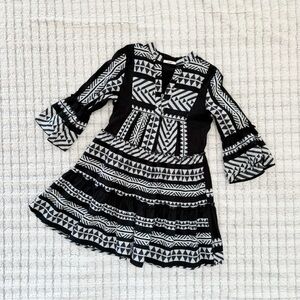 Mi Ami Black and White Geometric Dress